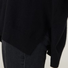 Pull en cachemire col V avec fentes - Brendao 7011 ombre - 10 Gris foncé