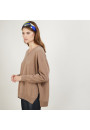 V-neck cashmere sweater with slits - Brendao