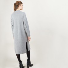 Longue robe en cachemire recyclé - Galate 7013 vapeur - 09 Gris moyen