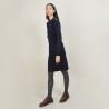 Wool dress with buttons on the shoulder - Frankie