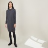 Wool dress with buttons on the shoulder - Frankie