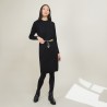 Wool dress with buttons on the shoulder - Frankie