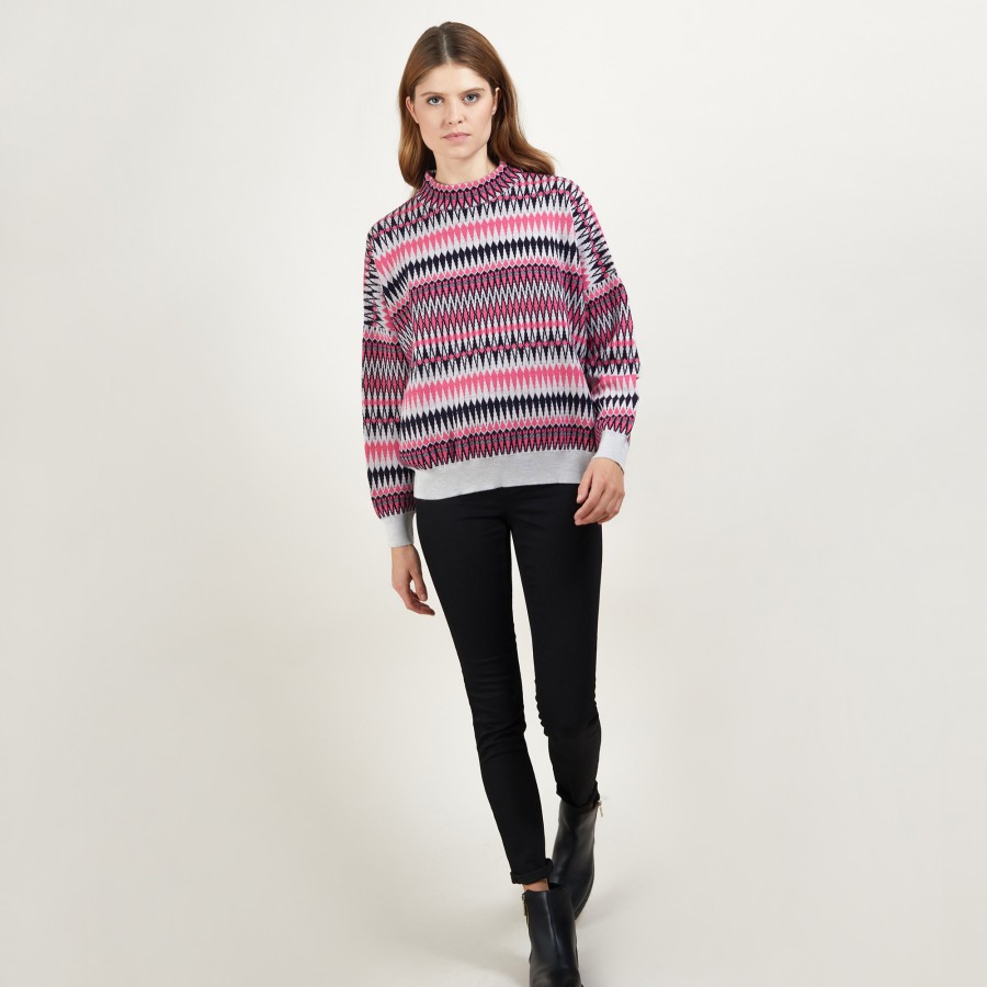 Wool sweater with Aztec patterns - Fidji Wool sweater with Aztec patterns - Fidji