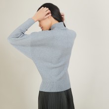 Pull col montant en coton cachemire - Fanny