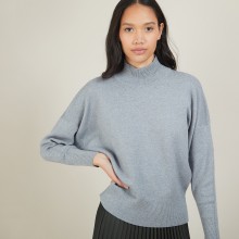 Pull col montant en coton cachemire - Fanny