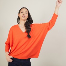 Batwing-sleeves wool sweater - Boxe