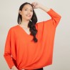 Batwing-sleeves wool sweater - Boxe