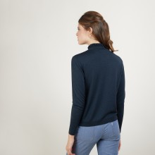 Wool and silk sweater with fancy collar - Florina