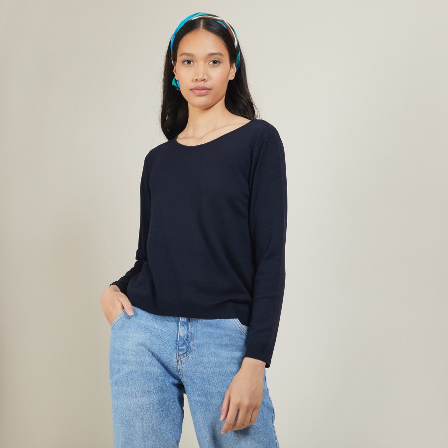 Pull col rond 100% Laine - Betina Pull col rond 100% Laine - Betina