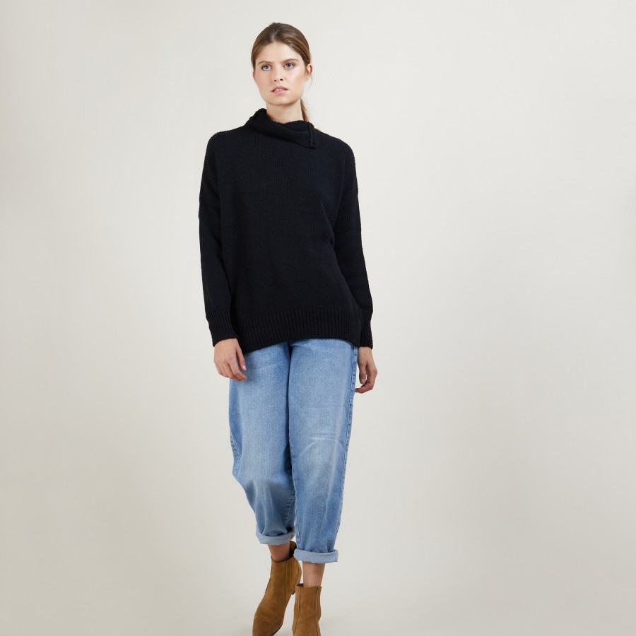 Buttoned high-neck sweater - Garry Buttoned high-neck sweater - Garry