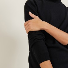 Pull à col montant en cachemire - Balzan 7010 noir - 01 Noir