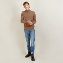 Cashmere sweater with zip neck - BLAISE