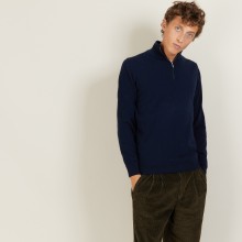 Cashmere sweater with zip neck - BLAISE