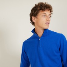 Cashmere sweater with zip neck - BLAISE