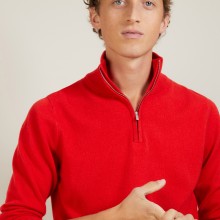 Cashmere sweater with zip neck - BLAISE