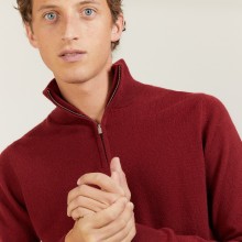 Cashmere sweater with zip neck - BLAISE
