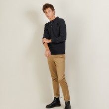 Pull col polo en cachemire - Billy 7011 ombre - 10 Gris foncé 