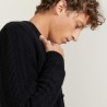 Cardigan boutonné en cachemire 4 fils - 7010 noir - 01 Noir