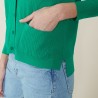 Short ribbed cardigan - Bolivar