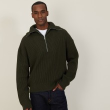 Large organic cotton trucker neck sweater - Bill