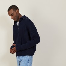 Large organic cotton trucker neck sweater - Bill