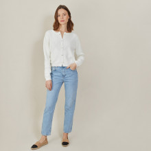 Chunky knit organic cotton cardigan - Mina