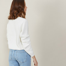 Chunky knit organic cotton cardigan - Mina