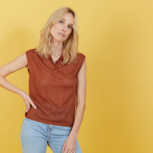 Openwork tank top in Fil Lumière - Nancy
