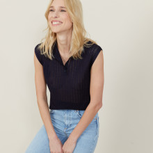 Openwork tank top in Fil Lumière - Nancy