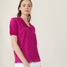 Polo manches courtes col noué - Ava 2713 love - 79 Rose vif