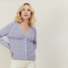 Gilet col V en coton Abraham