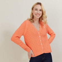 Gilet col V en coton Abraham