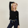 Pull col V Gallieni - 6184 Garance - 26 Rose foncé