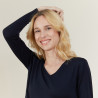 Pull col V Gallieni - 6184 Garance - 26 Rose foncé