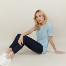 Top femme en laine et soie Alex 6247 Austral - 04 Bleu clair