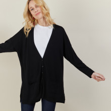 Long cardigan with pockets - Anne-Sophie