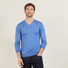 V-neck sweater in wool and silk - Bessie