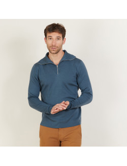 Pull col montant zip en laine Maxence