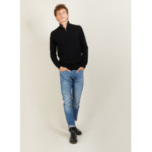 Cashmere sweater with zip neck - BLAISE