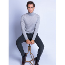 Pull col roulé en laine mérinos Finlay 6346 univers - 10 gris foncé