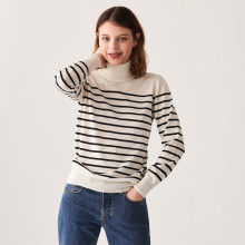 Ribbed merino wool turtleneck sweater - Colette