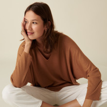 Merino wool batwing sleeve sweater - Boxe