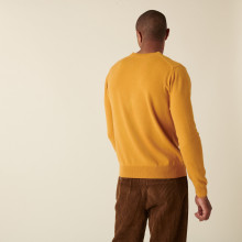 Pull col V en cachemire - Evann 7460 tournesol - 89 Moutarde