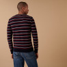 Round-neck striped merino wool sweater - Arno