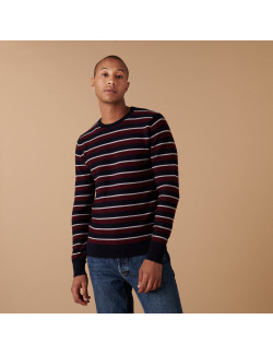 Round-neck striped merino wool sweater - Arno