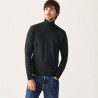 Pull col roulé avec logo en laine mérinos - Enzo 7451 bronze - 83 Kaki