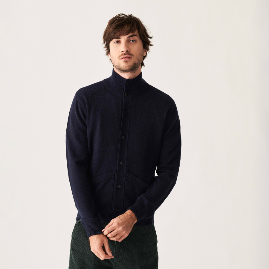 Buttoned cashmere cardigan with pockets - Erwan Buttoned cashmere cardigan with pockets - Erwan