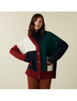 Long buttoned cashmere cardigan - Delia