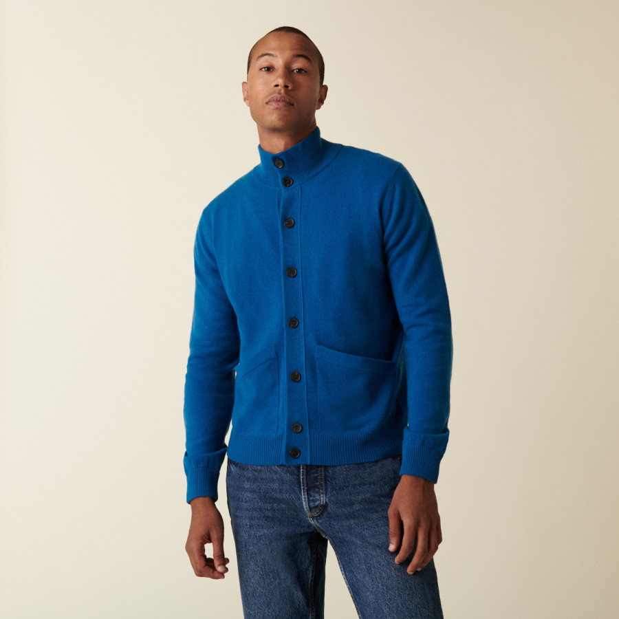 Buttoned cashmere cardigan with pockets - Erwan Buttoned cashmere cardigan with pockets - Erwan