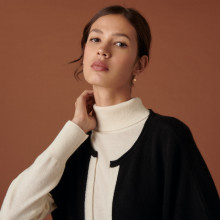 Sleeveless cashmere cape - Clarisse